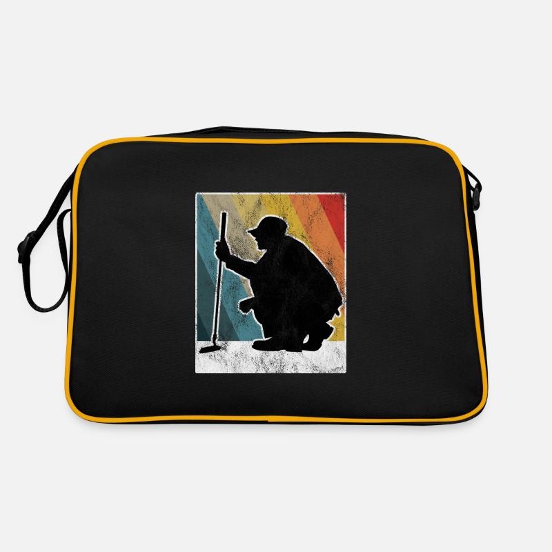 Golfschläger Golfspieler Golfer Golfen Retro Golf Retro Tasche