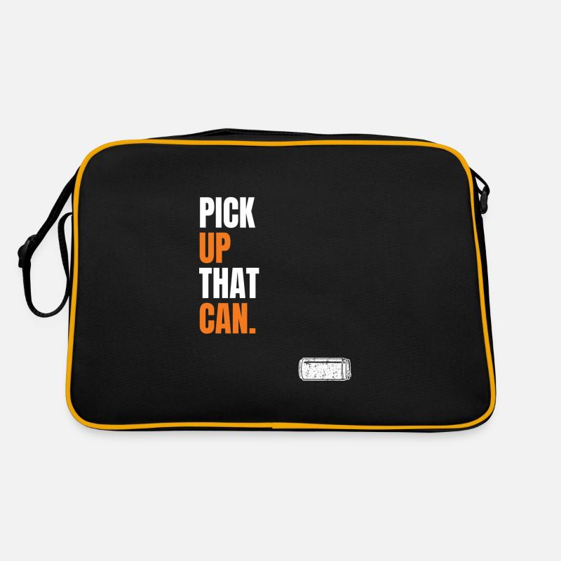 Pick up that can - Half Life 2 Meme for gamer - Retro Tasche - Schwarz/Gold