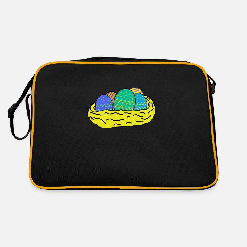 Oeufs de Pâques - Sac Retro - noir/or