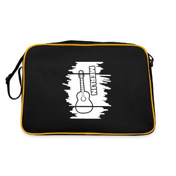 Guitare jouant Merlin - Sac Retro - noir/or - Dos