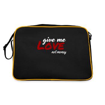 Donne-moi de l’amour, pas de l’argent - Sac Retro - noir/or - Dos