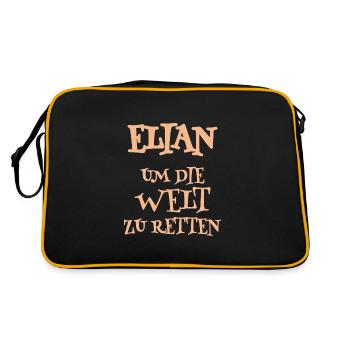 Aide Elian - Sac Retro - noir/or - Dos