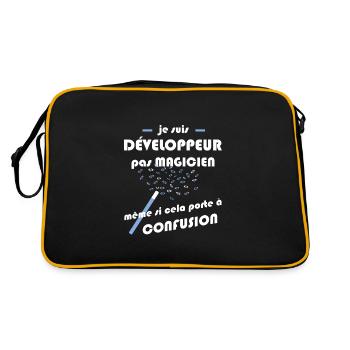 Développeur pas magicien - Sac Retro - noir/or - Dos