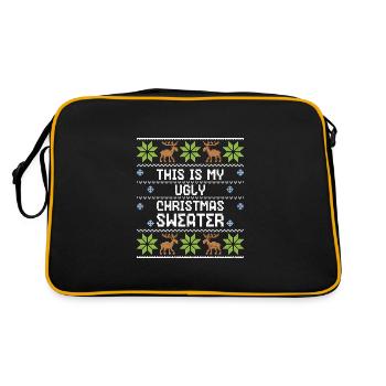 This Is My Ugly Christmas Sweater - Ugly Christmas - Retro Bag - black/gold - Back