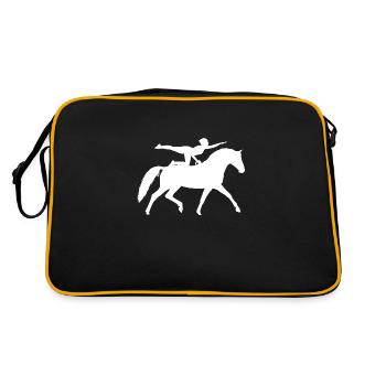 Voltigier Chevaux Équestres Voltige - Sac Retro - noir/or - Dos