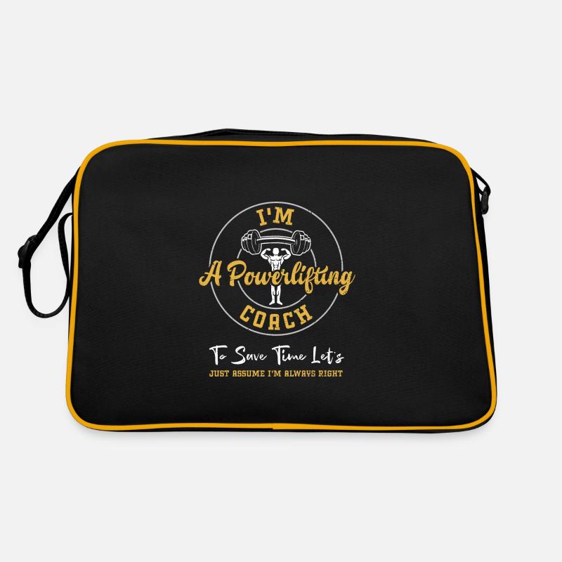 I'm A Powerlifting Coach To Save... - Retro Bag - black/gold