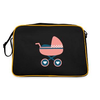Cadeaux de naissance pour bébé - Sac Retro - noir/or - Dos