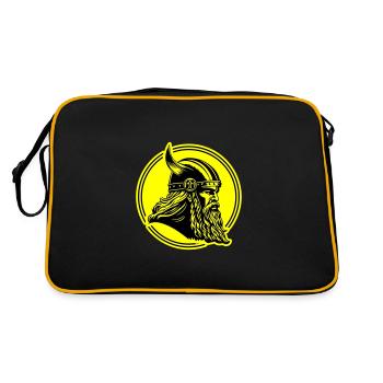 Viking Head Warrior Viking - Sac Retro - noir/or - Dos