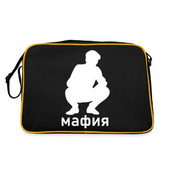 Mafia squat russe russie la russie maillot - Sac Retro - noir/or - Dos