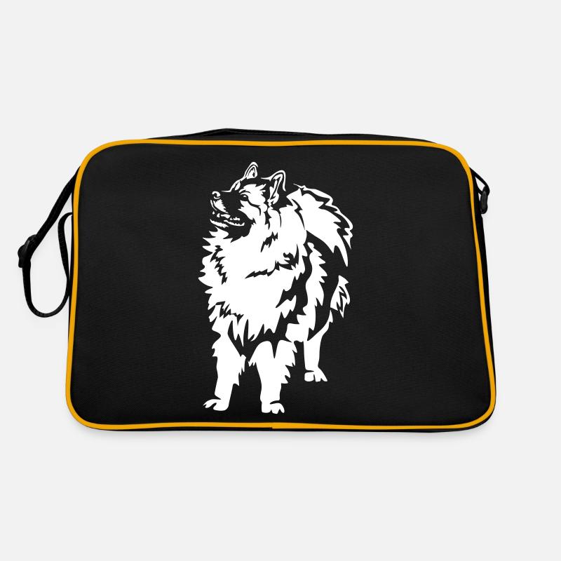 Wolfsspitz "Black Edition" Retro Tasche