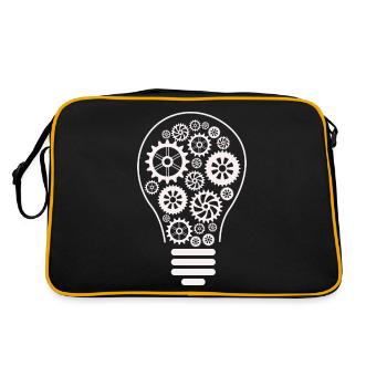 Bulb - Light Bulb - Lamp - Electricity - Retro Bag - black/gold - Back