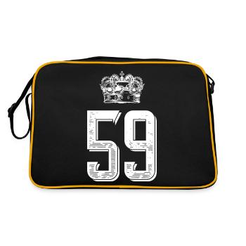 59 Number crown - Retro Bag - black/gold - Back