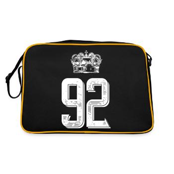 92 Couronne numérique - Sac Retro - noir/or - Dos