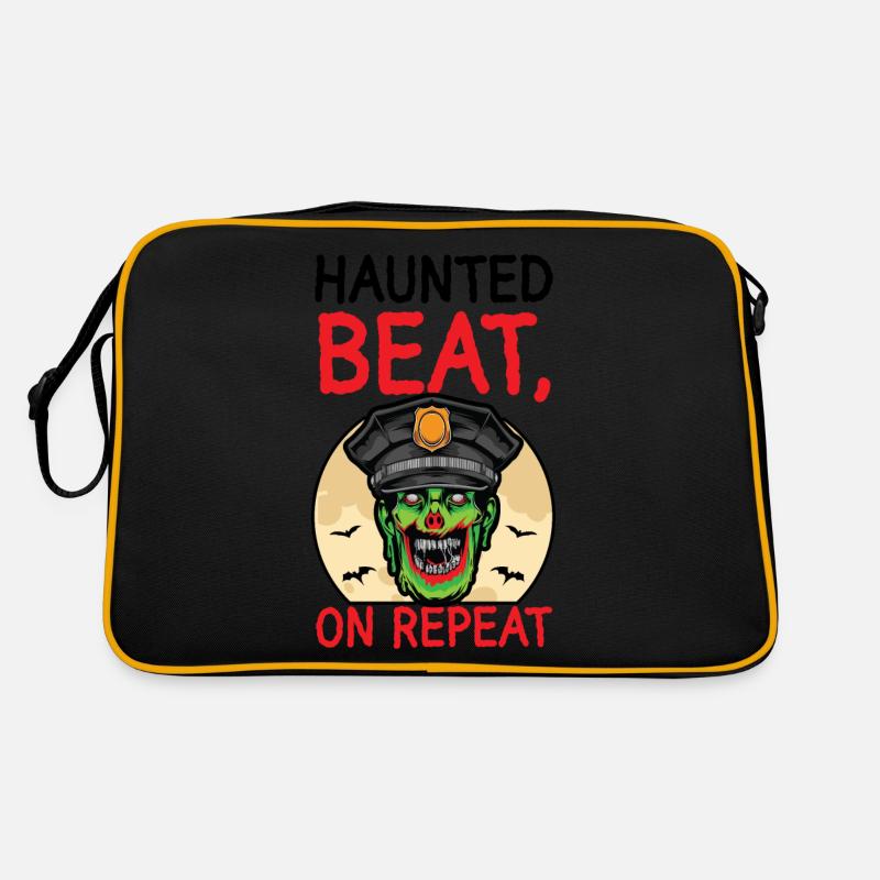 Haunted Beat, On Repeat Polizist Halloween Retro Tasche