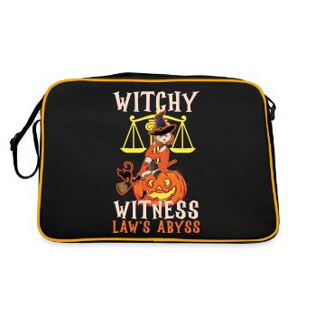 L’abîme de Witchy Witness Law Avocat effrayant Halloween - Sac Retro - noir/or - Dos