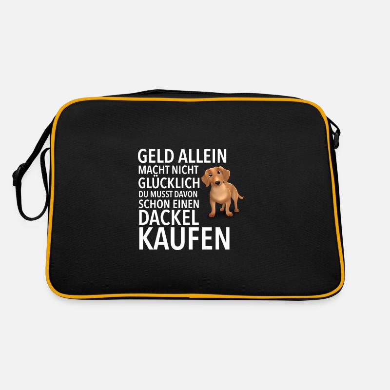Dackel Glücklich - Dackel Retro Tasche