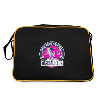 New Yorker Baseball - Retro Tasche - Schwarz/Gold - Hinten
