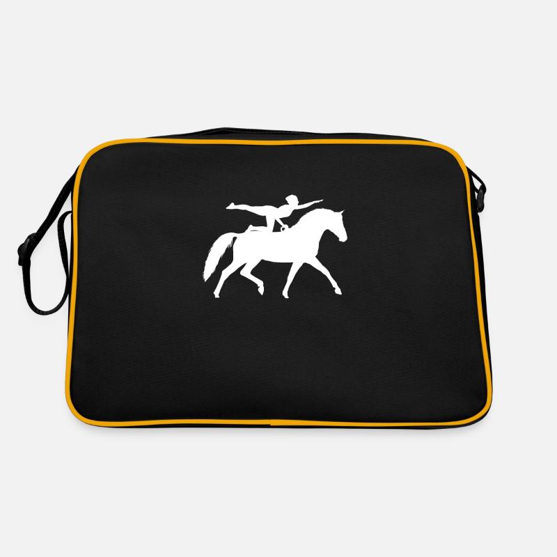 Voltigier cheval Voltige Équitation - Sac Retro - noir/or