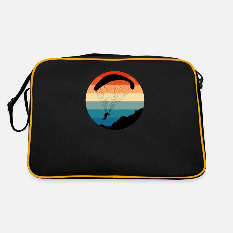 Gleitschirm Flieger Paraglider Pilot Paraglide Retro Tasche