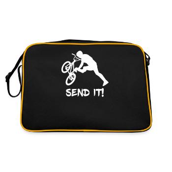 MTB Jump Dirt Bike Tailwhip Biker Bikepark Mount - Retro Bag - black/gold - Back