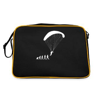 Gleitschirm Gleitsegeln Paraglider Pilot - Retro Tasche - Schwarz/Gold - Hinten