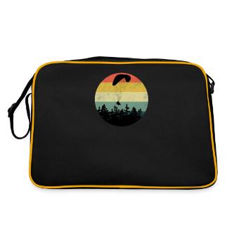 Gleitschirm Paragleiten Paragleiter Fallschirm Fli - Retro Tasche - Schwarz/Gold - Hinten