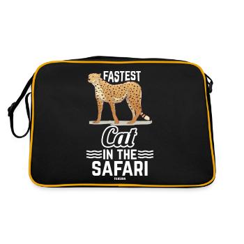 Chat le plus rapide du safari - Sac Retro - noir/or - Dos