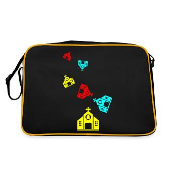 Church faith - Retro Bag - black/gold - Back
