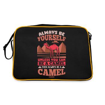 Always Be Yourself Unless You Can Be A Camel - Retro Tasche - Schwarz/Gold - Hinten