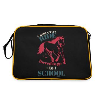 born to ride forced to go to school - Retro Bag - black/gold - Back