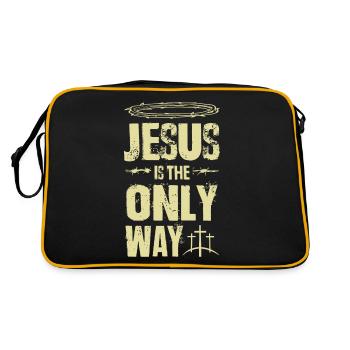 Jesus is the Way - Retro Bag - black/gold - Back