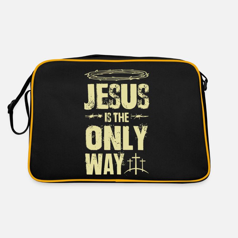 Jésus est le Chemin - Sac Retro - noir/or