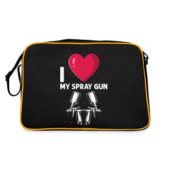 Body technician saying for car painters - Retro Bag - black/gold - Back