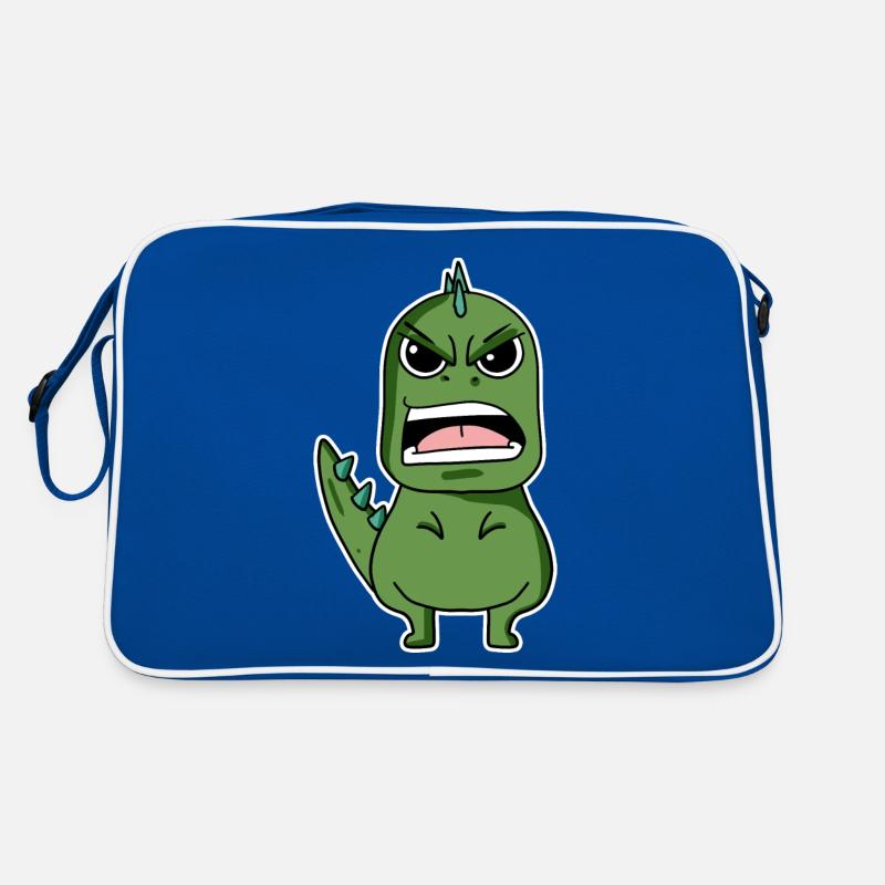 wütender Dino Retro Tasche