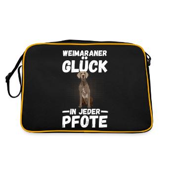 Braque de Weimar chien - Sac Retro - noir/or - Dos