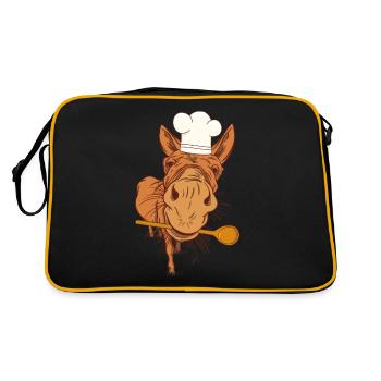 Restaurant Local Host Cook Cook Cooks - Retro Bag - black/gold - Back