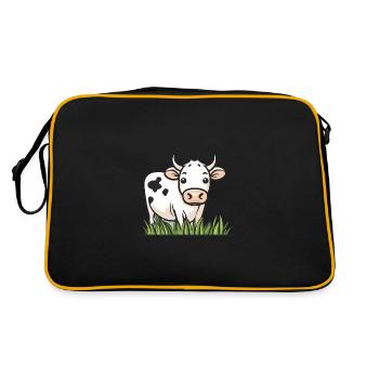 Grasland Grazie - Retro Tasche - Schwarz/Gold - Hinten