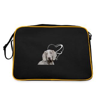 Weimaraner - 2ème anniversaire - Sac Retro - noir/or - Dos