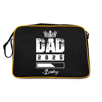 Dad 2025 Loading Papa - Retro Tasche - Schwarz/Gold - Hinten