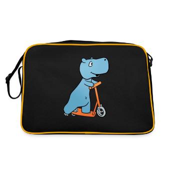 Hippo Scooter - Sac Retro - noir/or - Dos