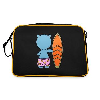 Planche de surf Hippo - Sac Retro - noir/or - Dos