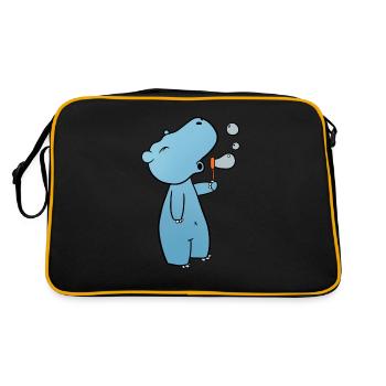 Bulles de savon hippopotame - Sac Retro - noir/or - Dos