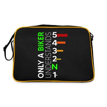 moto 5 vitesses cyclomoteur motard mz un bas quatre haut S5 - Sac Retro - noir/or - Dos