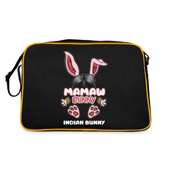 Mamaw Grand-mère indienne Grand-mère Inde Memaw - Sac Retro - noir/or - Dos