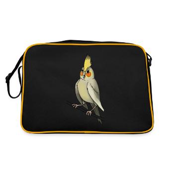Cockatiel bird cage canary birds - Retro Bag - black/gold - Back