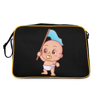 Baby Revolution - Retro Tasche - Schwarz/Gold - Hinten