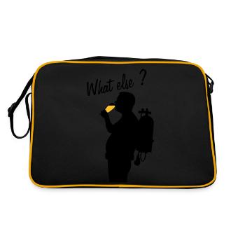 Plongée et biere! Quoi d'autres ? - Sac Retro - noir/or - Dos
