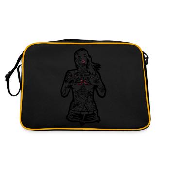 Fille de tatouage - Pour le capot Karlsruhe - pour - Sac Retro - noir/or - Dos