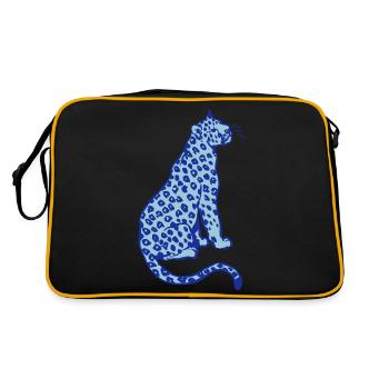 Sitting Leopard by Cheerful Madness!! - Retro Bag - black/gold - Back