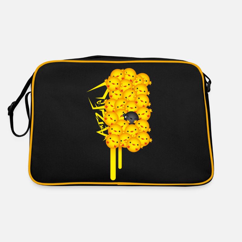 Poussins de Feu - Sac Retro - noir/or